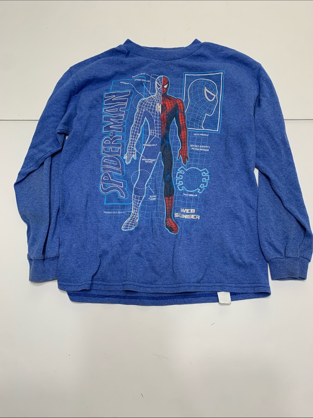 Marvel Spider-Man Graphic Pullover Hoodie Tee - Blue & Red
